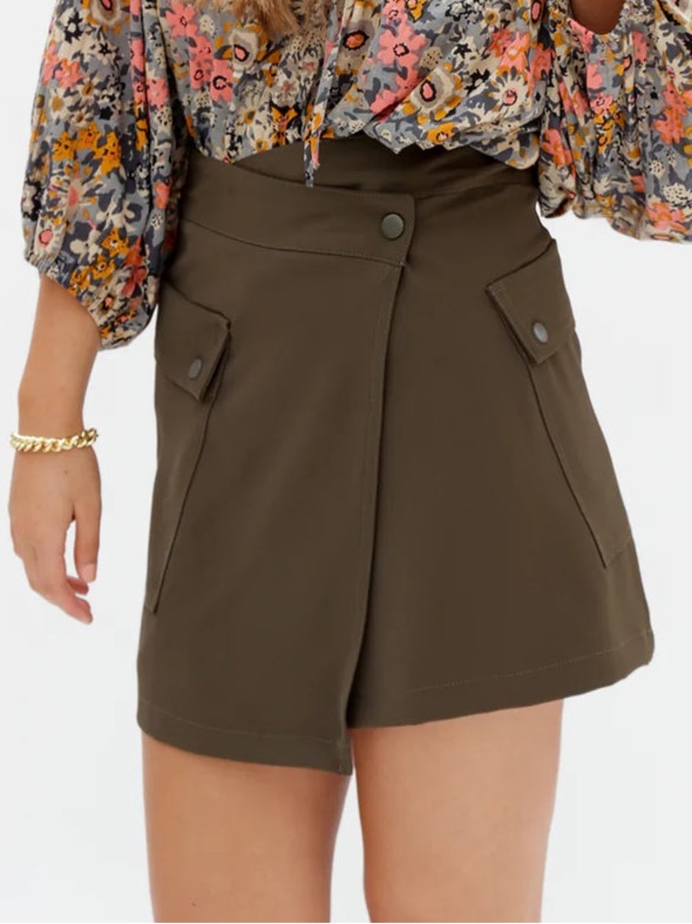 Bishop + Young Anthropologie Military Wrap Skirt
